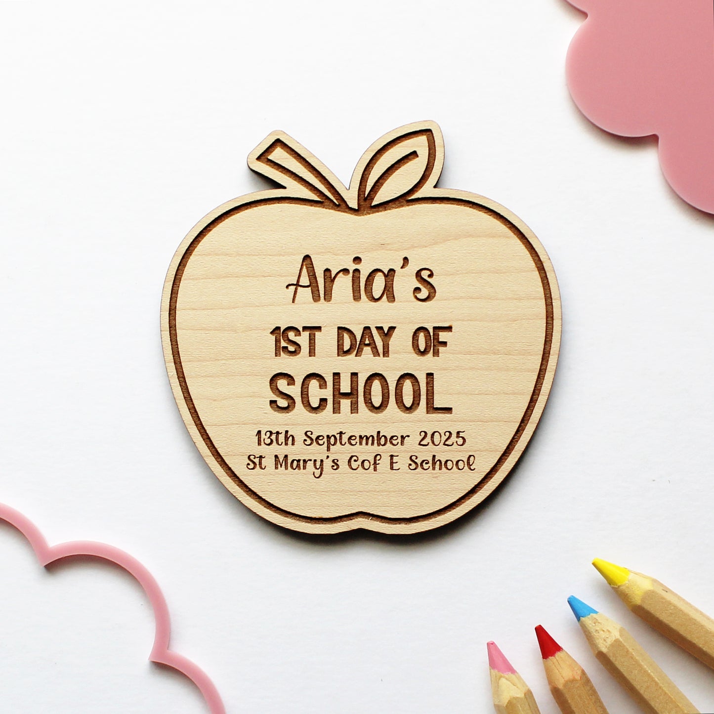 First Day Of School Apple Keepsake Plaque