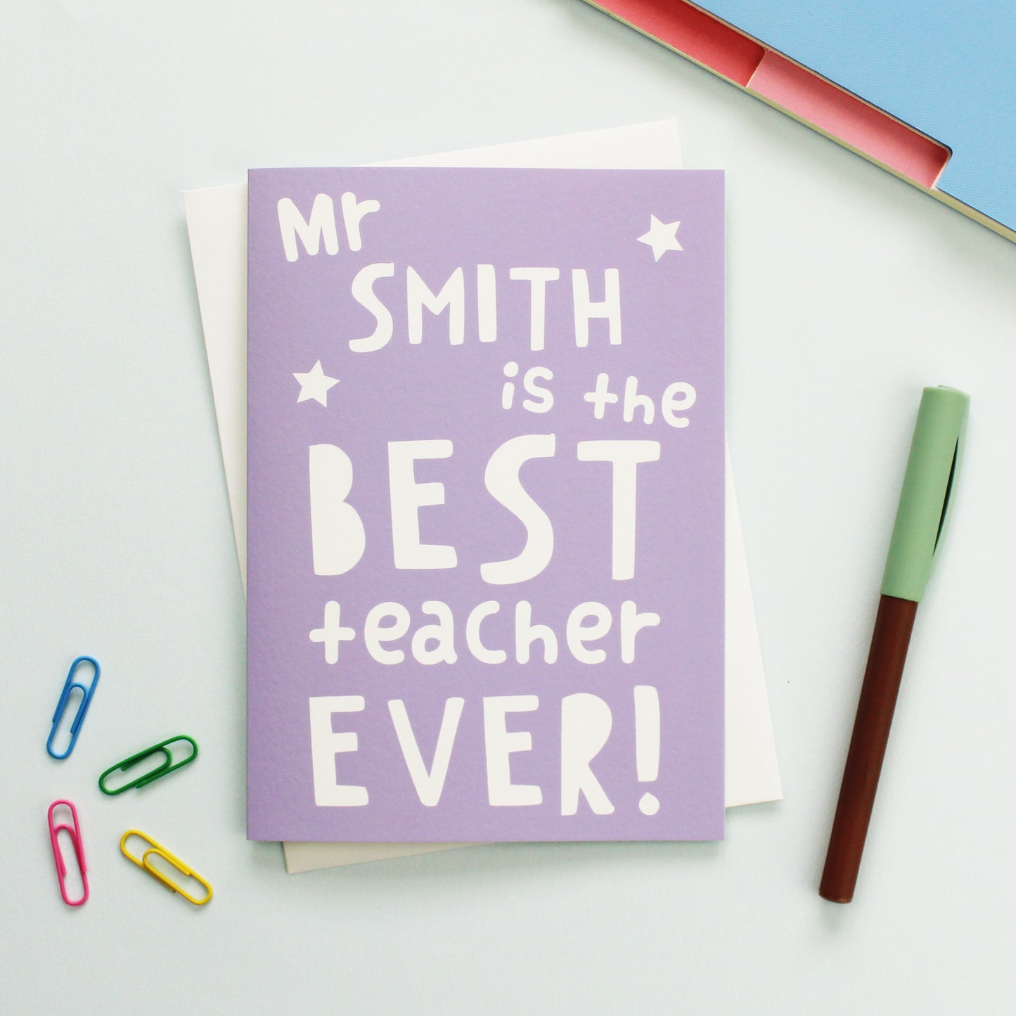 Personalised Best Teacher Ever Card
