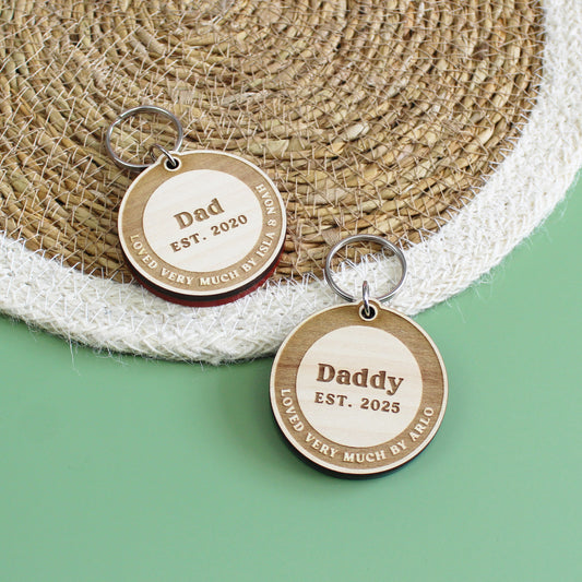 The Year You Became My Daddy Keyring