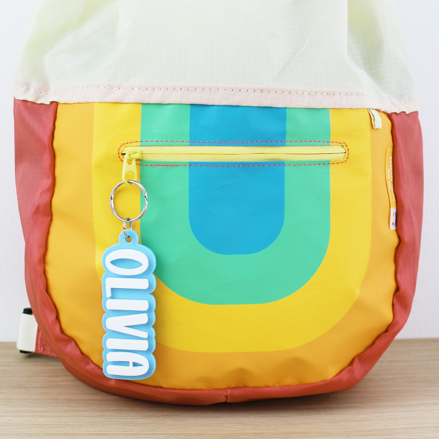 Two Colour Bold Name Keyring