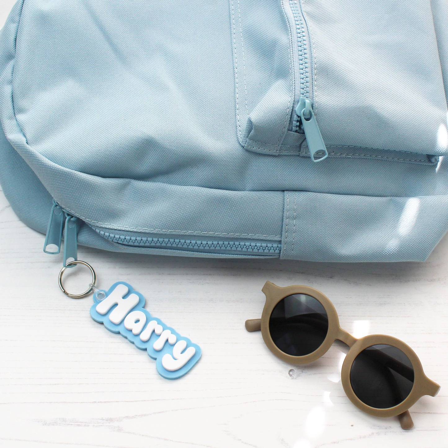 Two Colour Acrylic Personalised Name Keyring