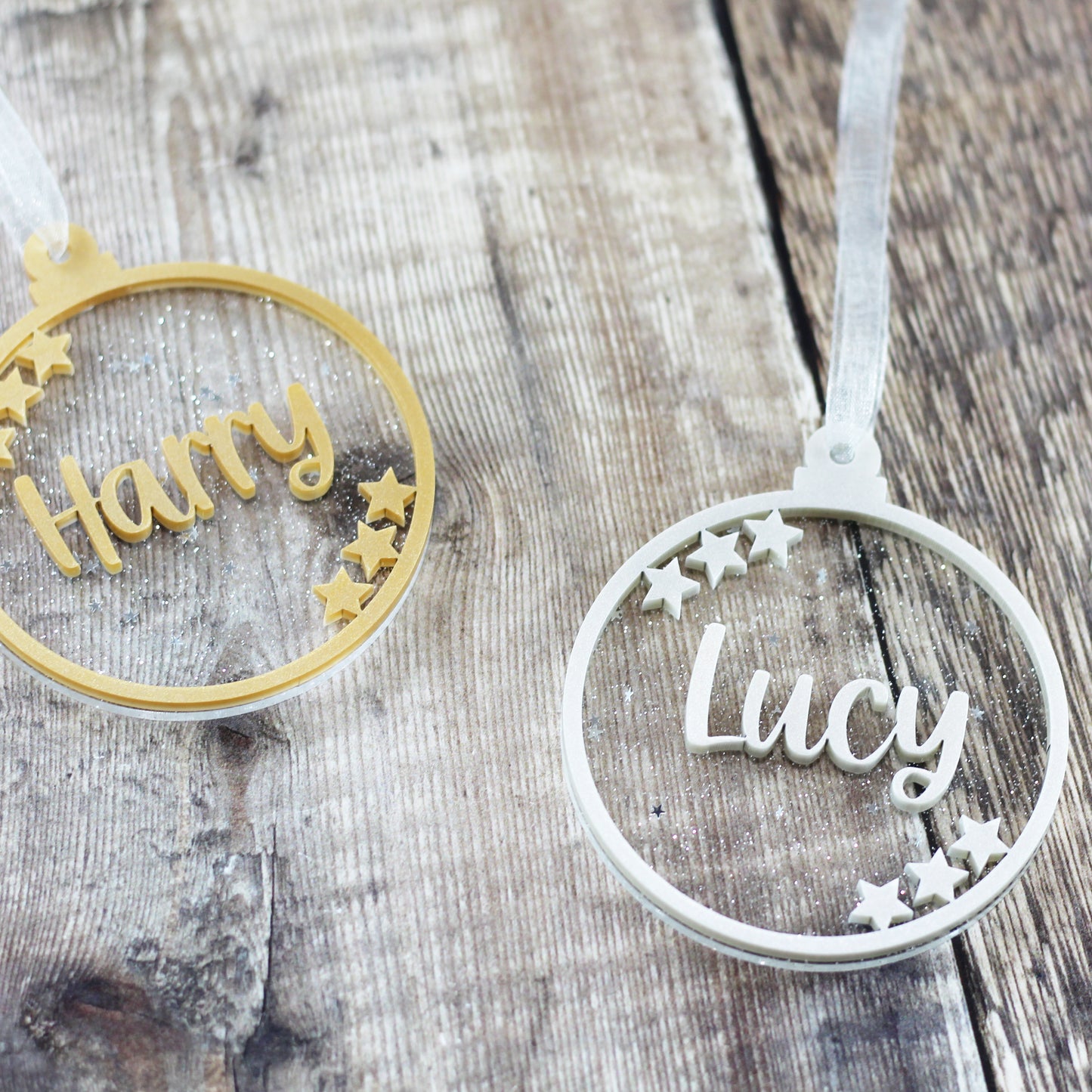 Personalised Glitter Bauble Christmas Decoration