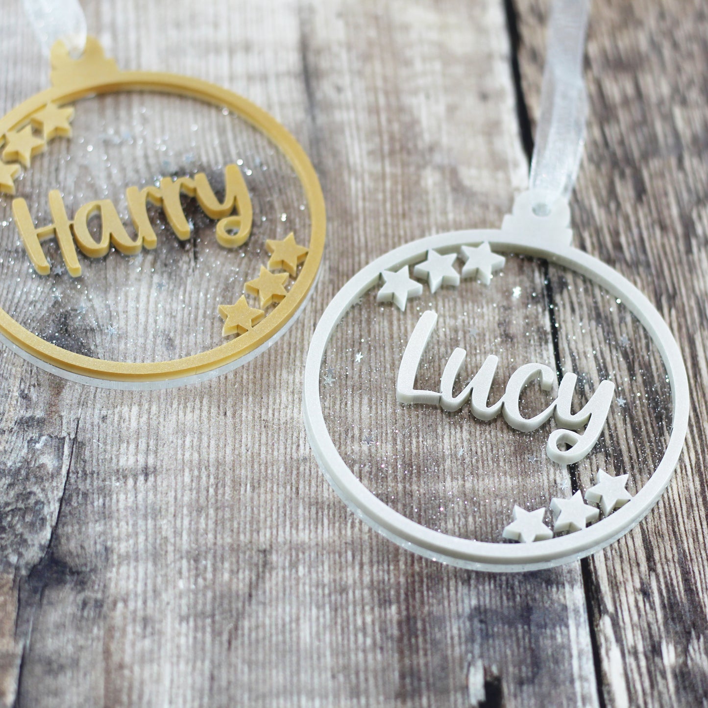 Personalised Glitter Bauble Christmas Decoration