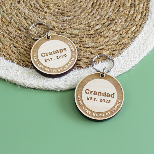 The Year You Became My Grandad Keyring