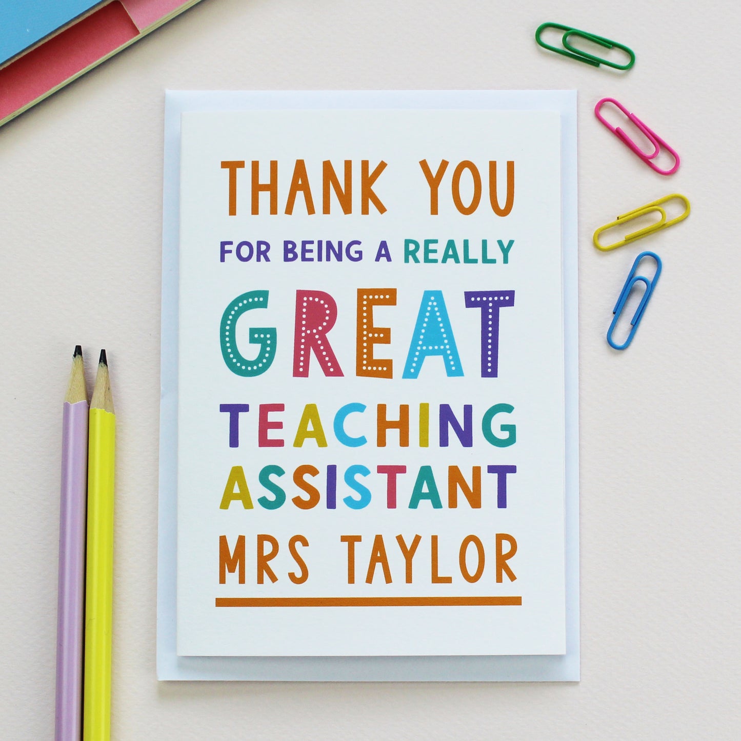 Personalised Thank You Teacher Card