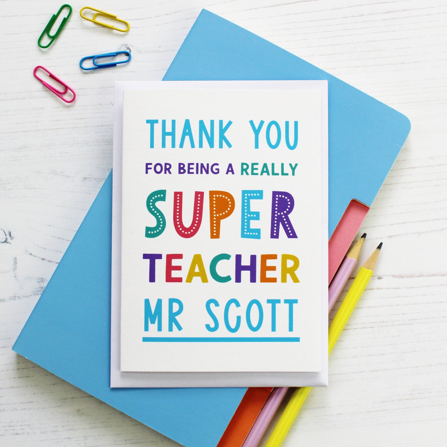 Personalised Thank You Teacher Card