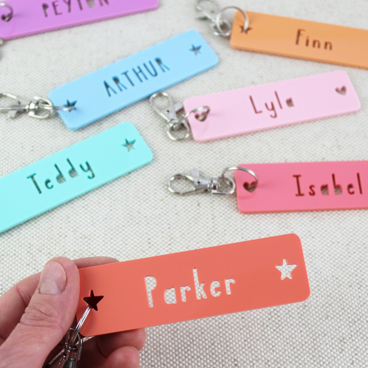 Rectangle Acrylic Personalised Keyring