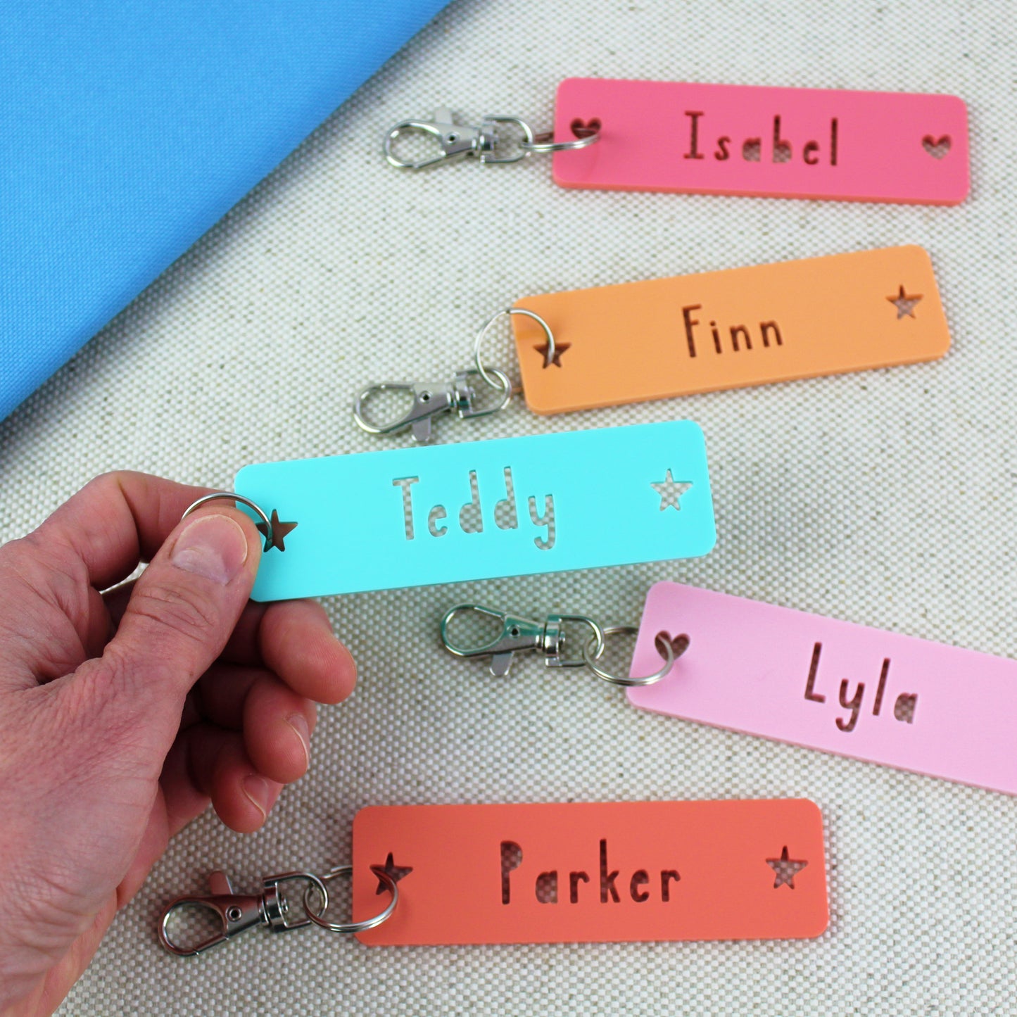 Rectangle Acrylic Personalised Keyring