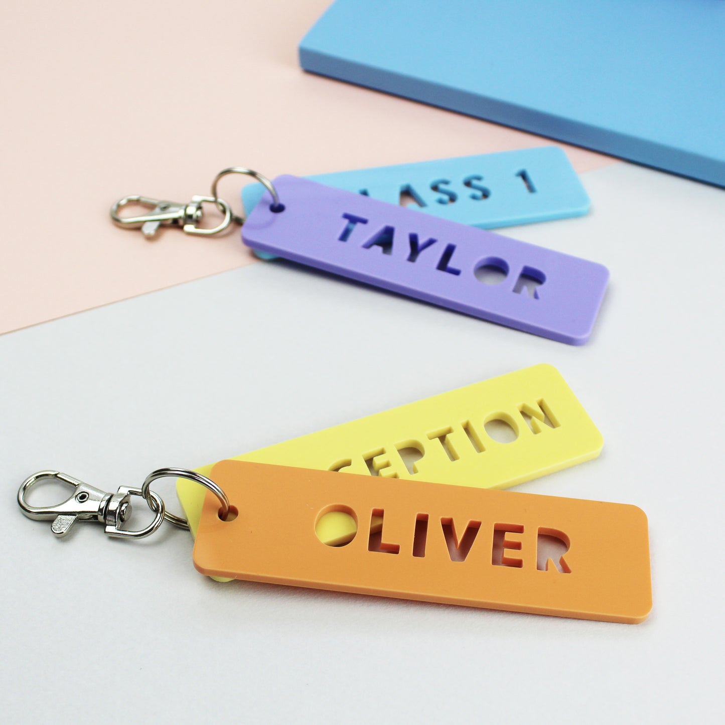 Acrylic Personalised School Bag Tag