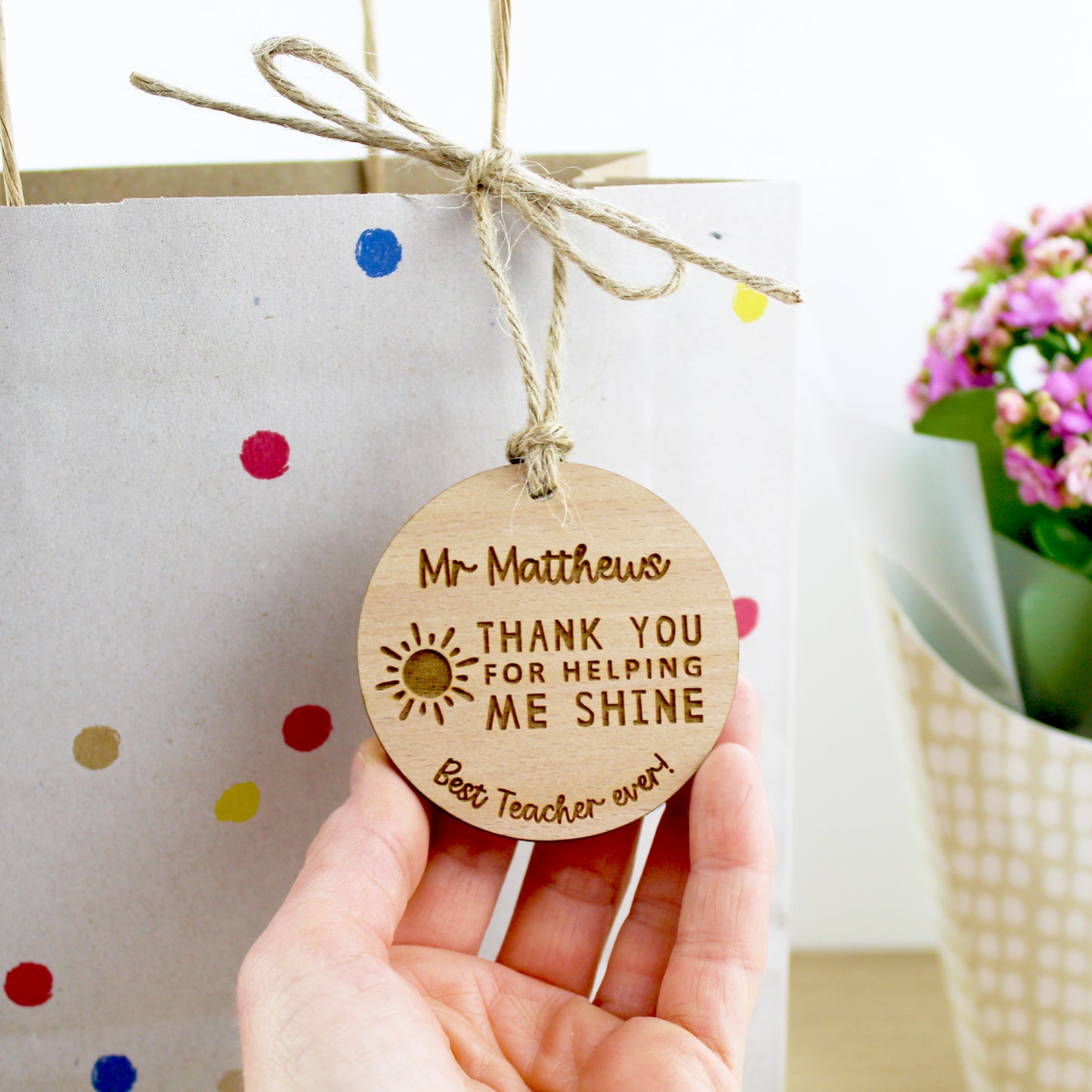 Thank You For Helping Me Shine Teacher Decoration