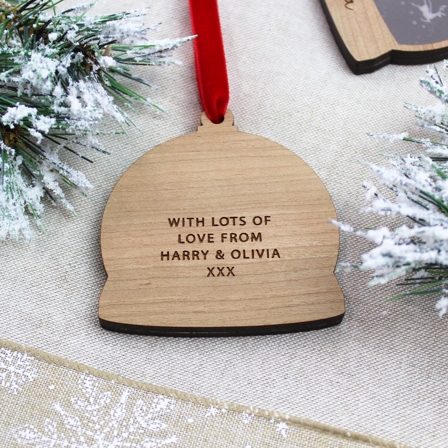 My First Christmas Personalised Name Snow Globe Style Bauble