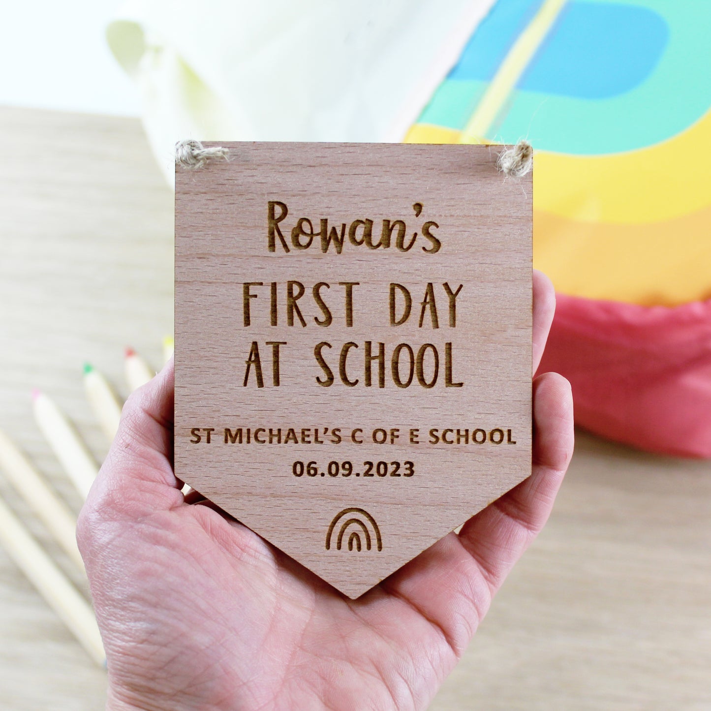 First Day School Mini Flag