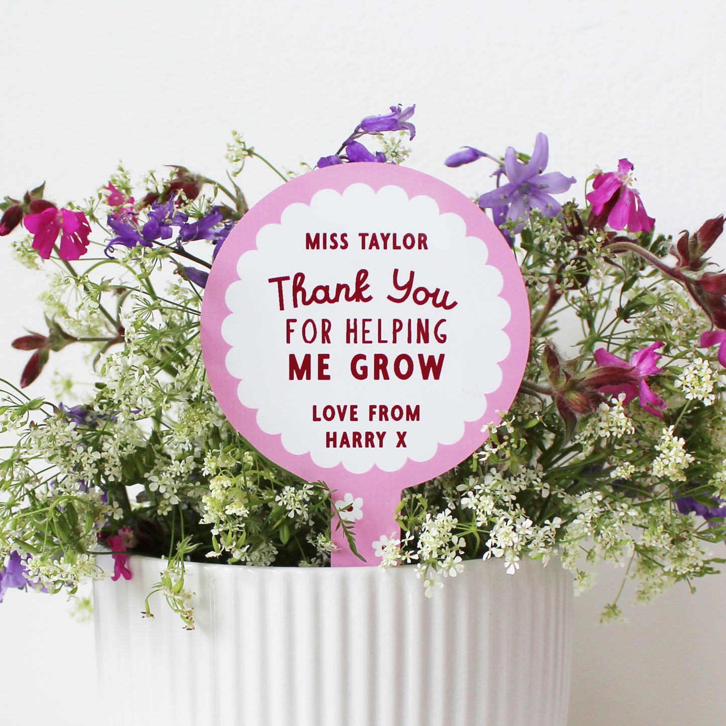 Thank You For Helping Me Grow Teacher Plant Marker