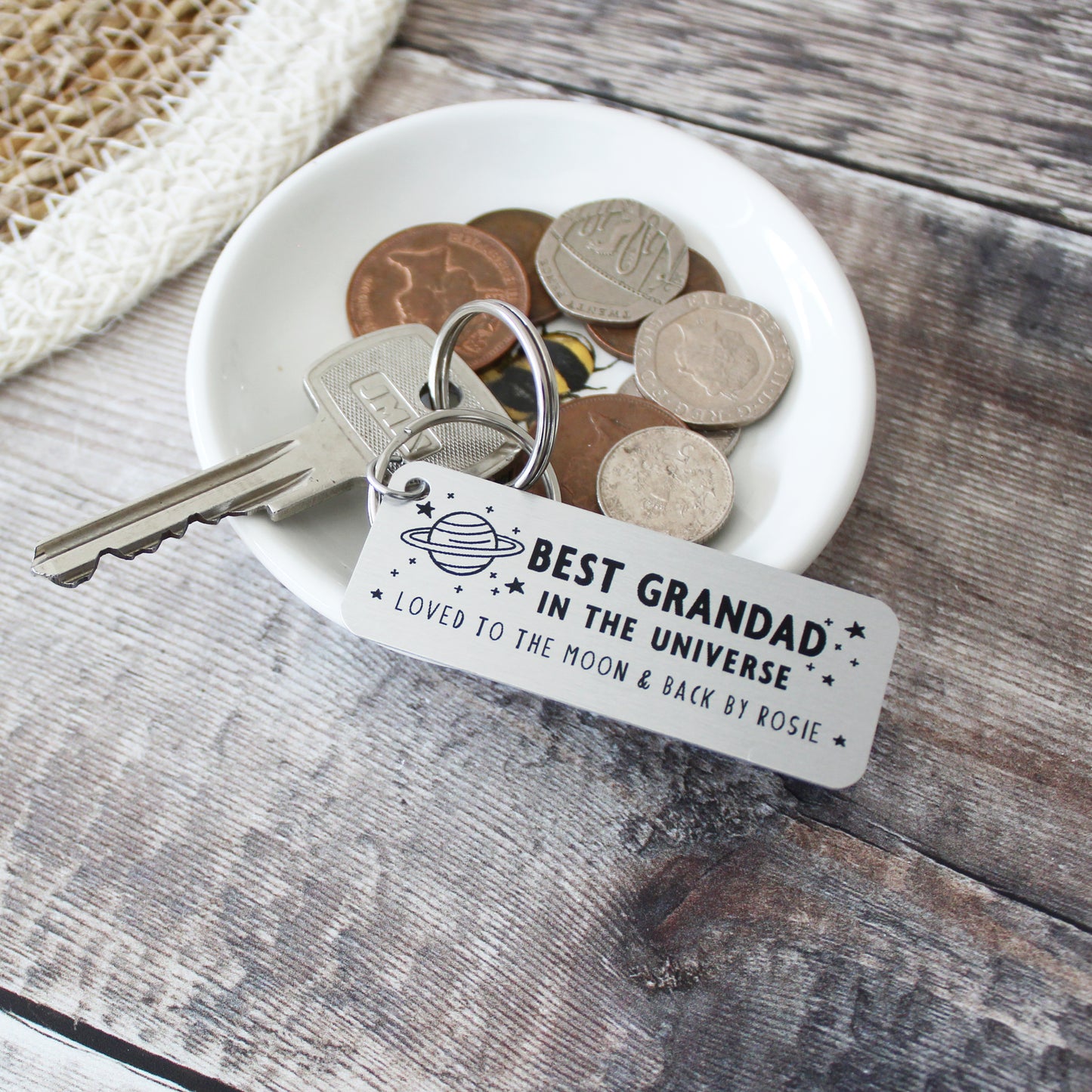 Best Grandad In The Universe Personalised Keyring