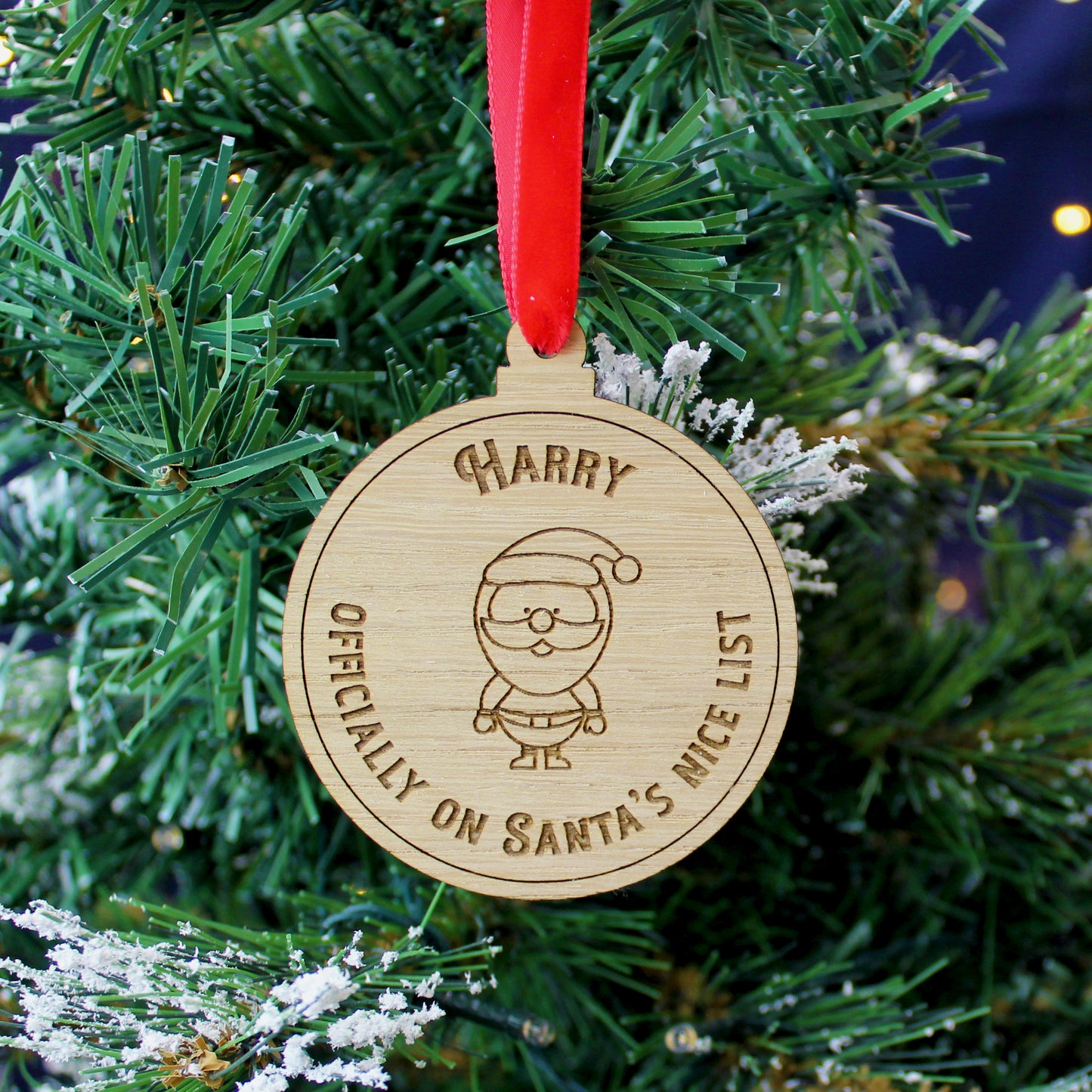 Santa's Nice List Personalised Decoration