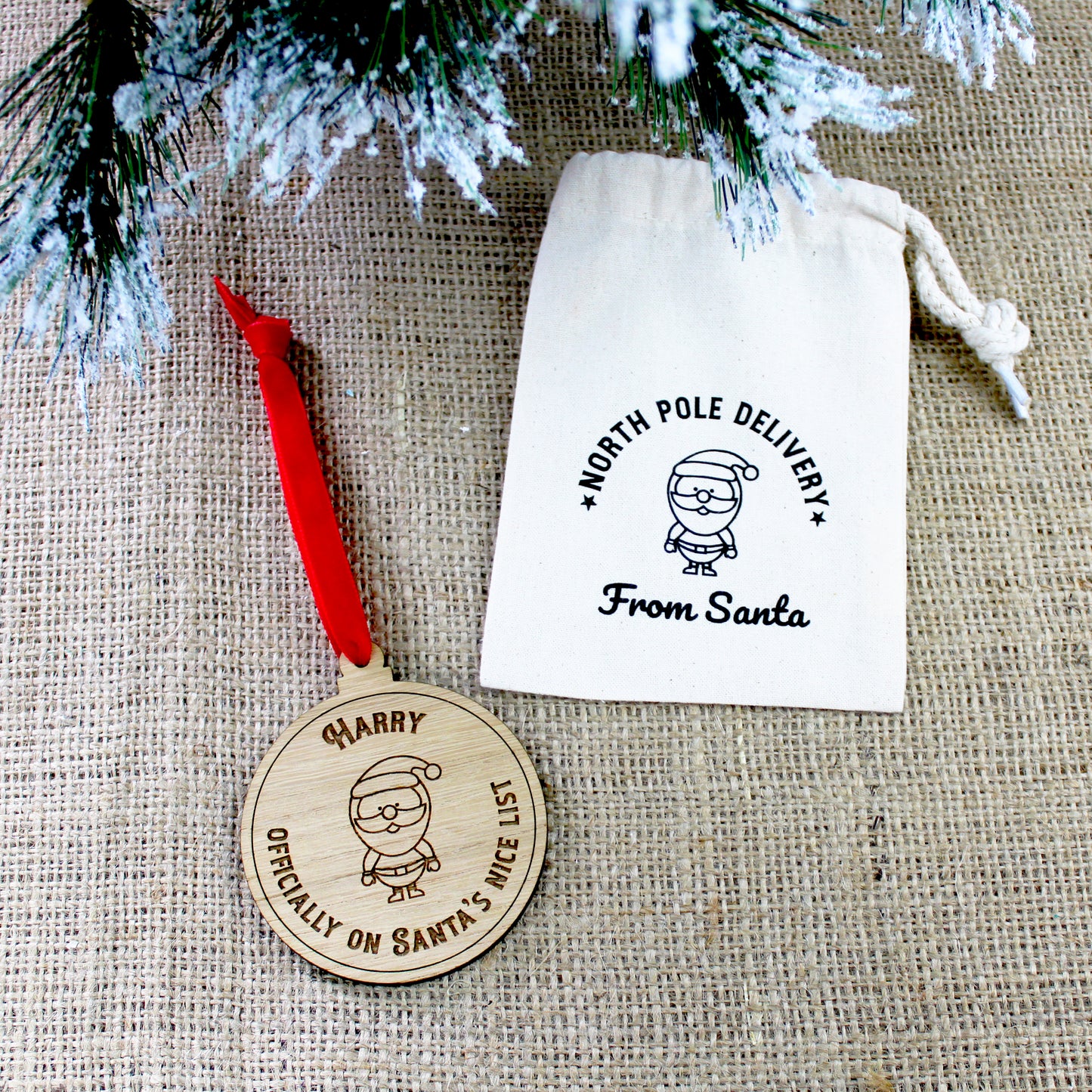 Santa's Nice List Personalised Decoration