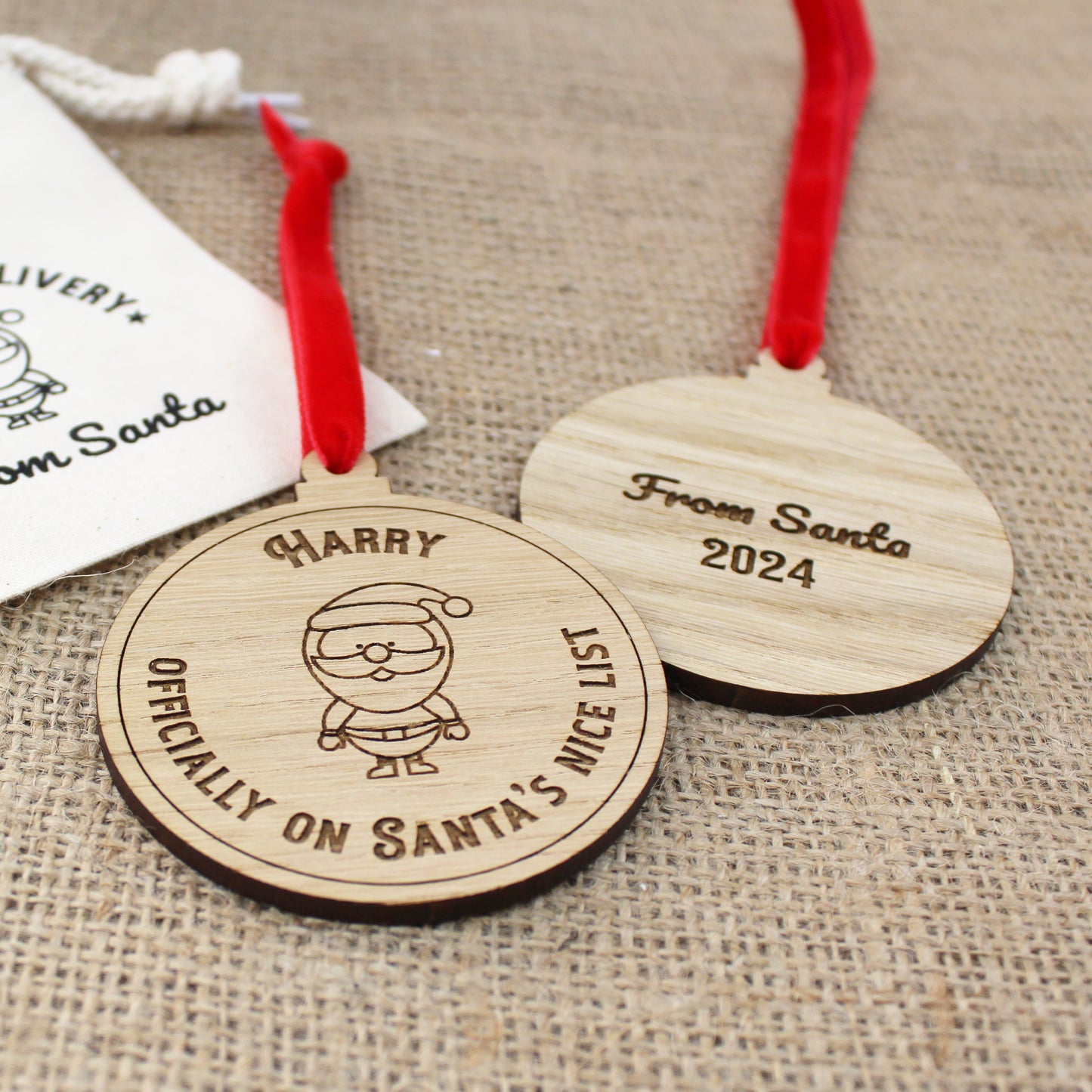 Santa's Nice List Personalised Decoration