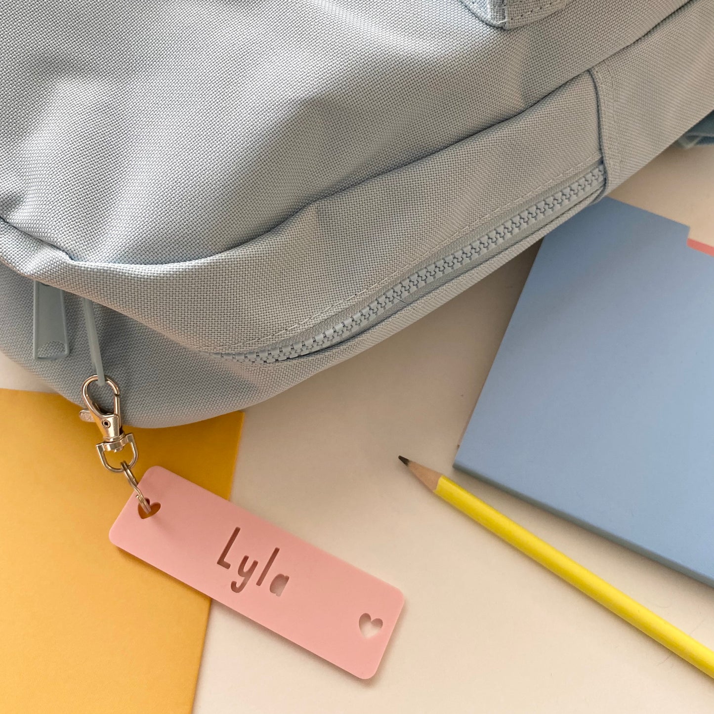 Rectangle Acrylic Personalised Keyring