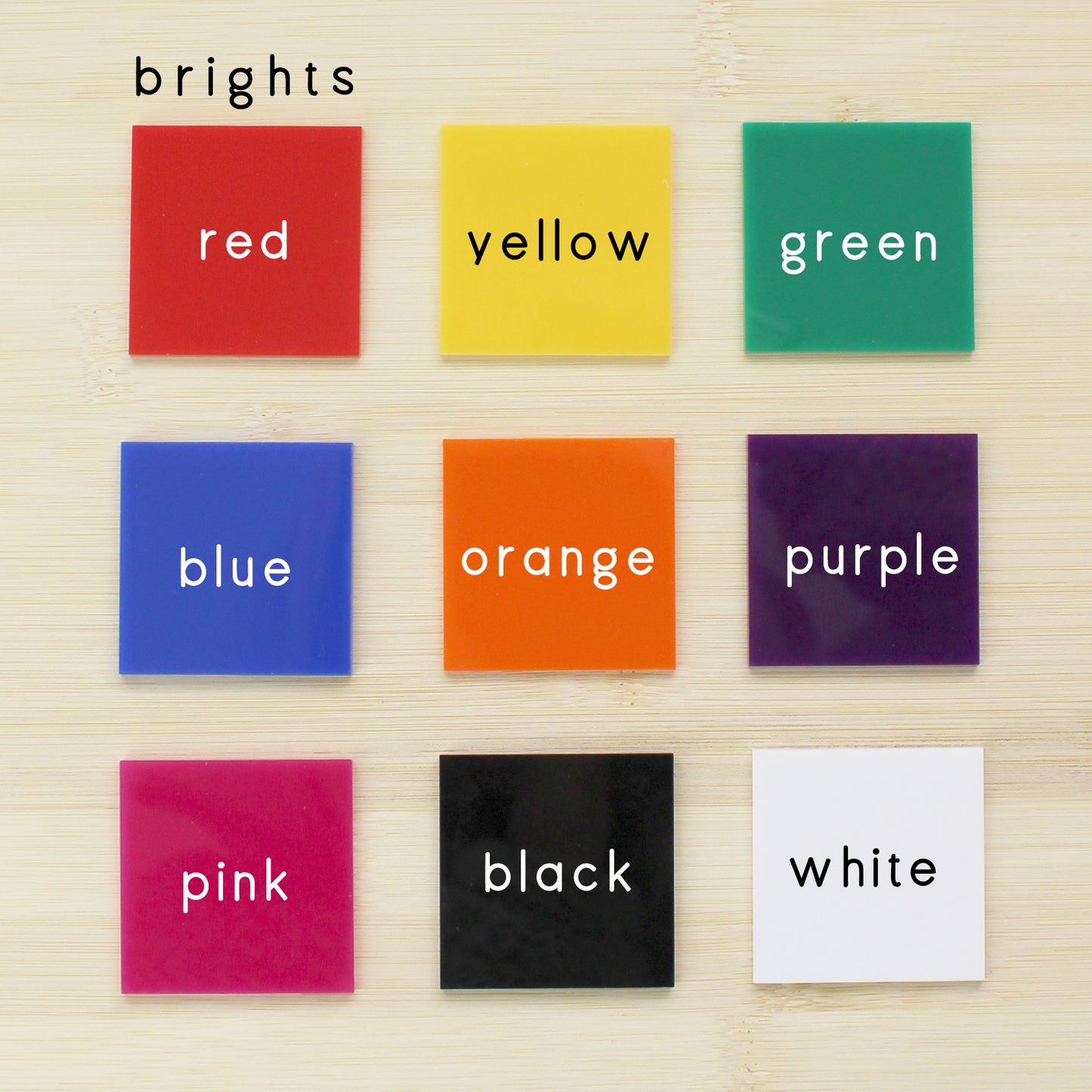 Bright Acrylic Personalised Name Keyring