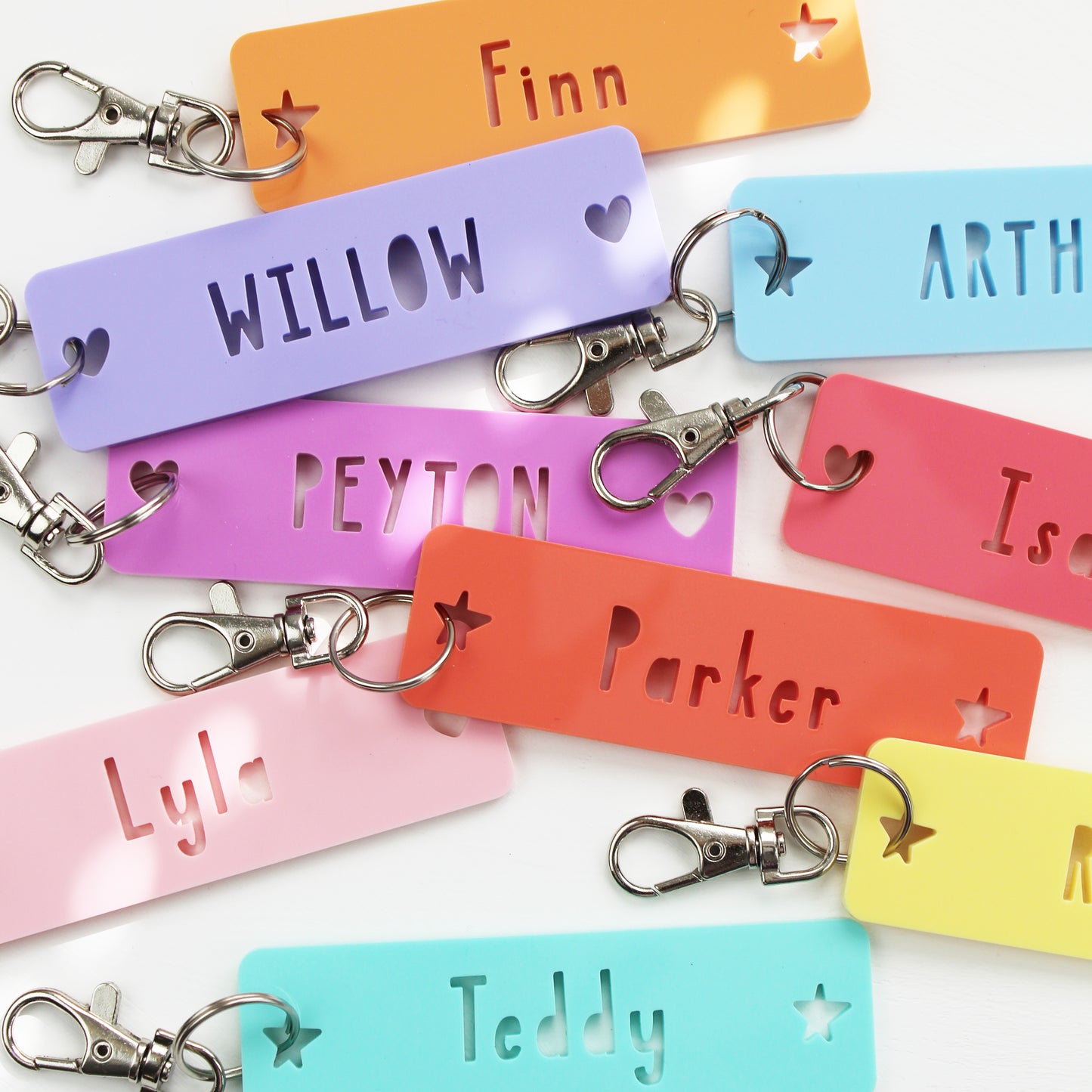 Rectangle Acrylic Personalised Keyring