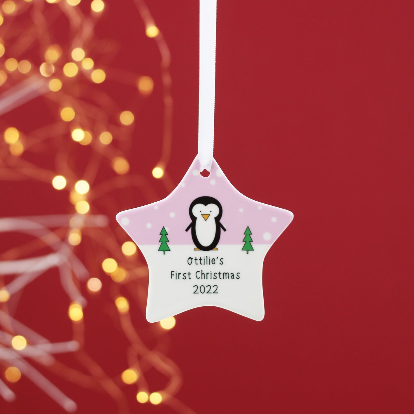 Santa and Friends Baby's First Christmas Star Decoration