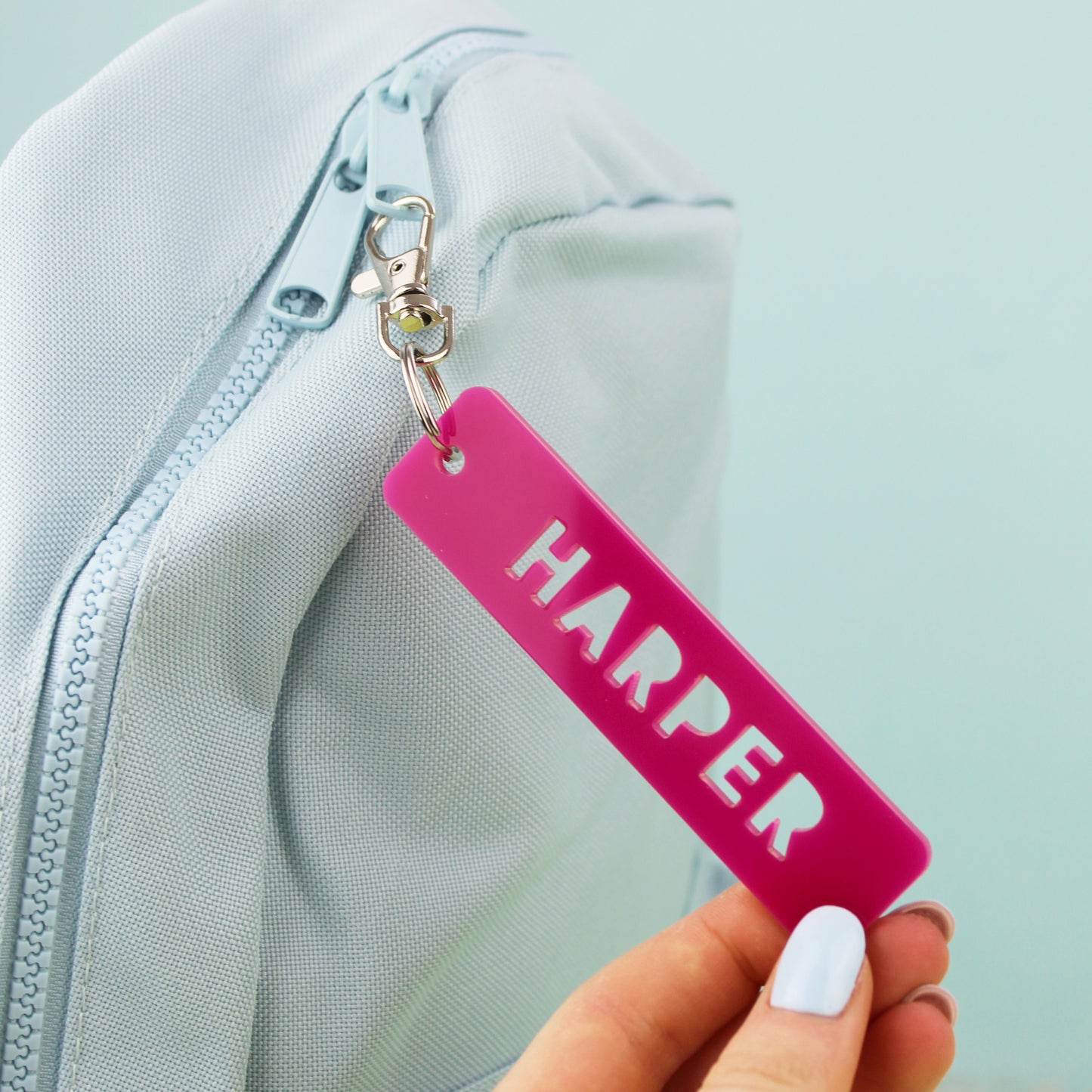 Bright Acrylic Personalised Name Keyring