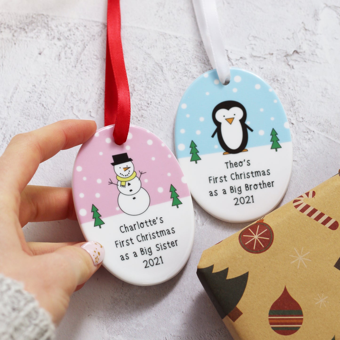 My First Christmas as a Big Brother or Sister Ceramic Decoration