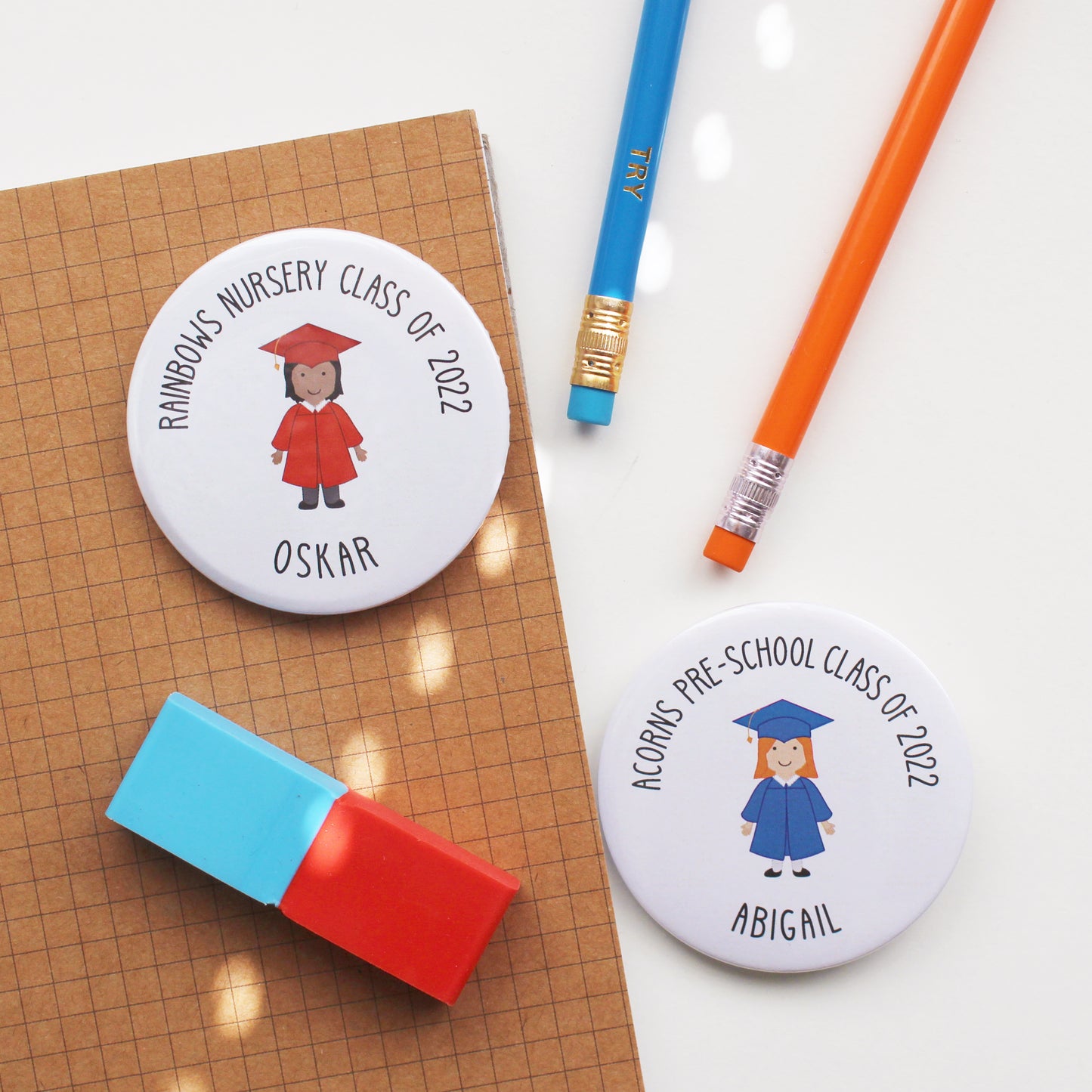 Preschool Graduation Badge or Keyring