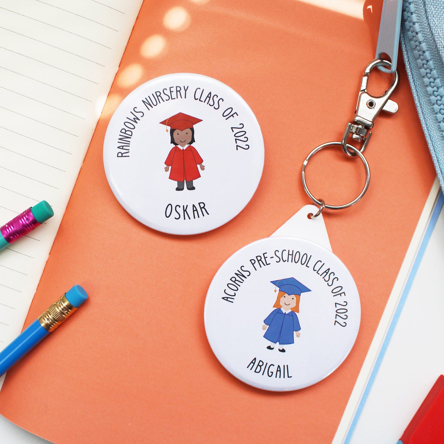 Preschool Graduation Badge or Keyring