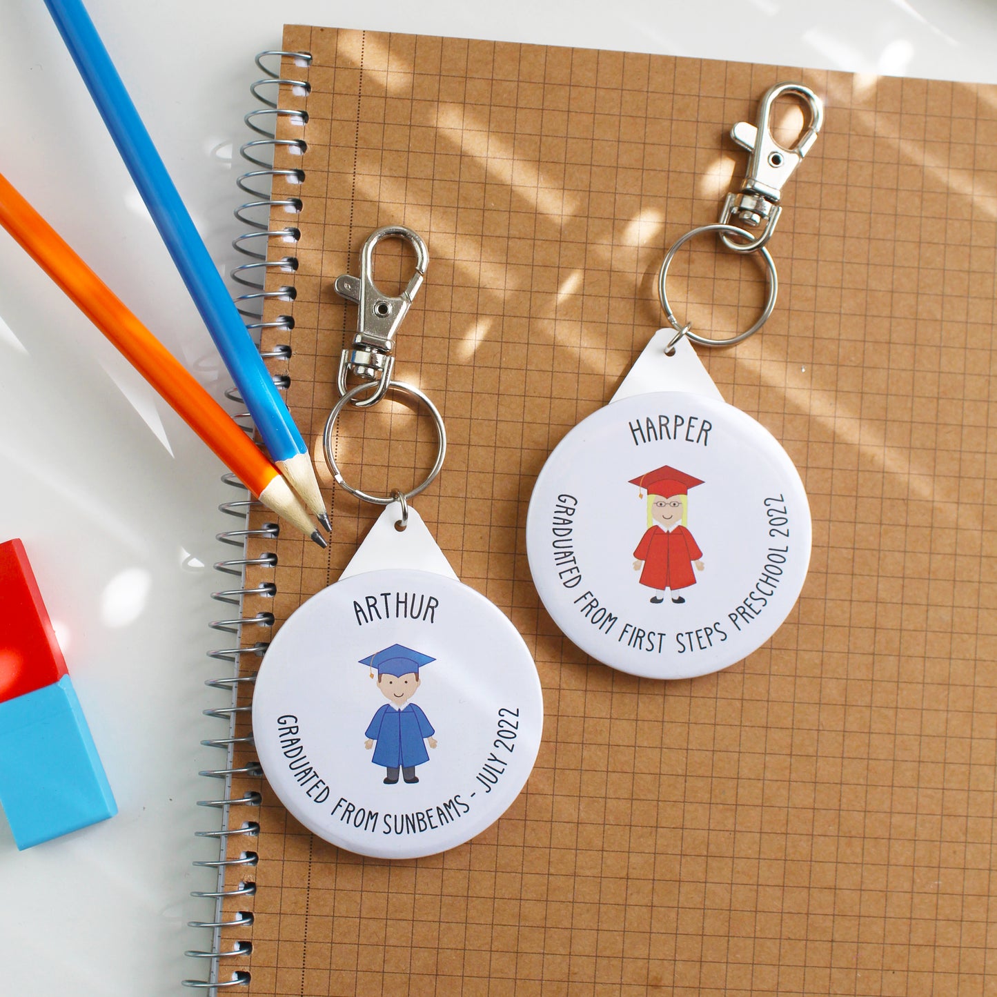 Preschool Graduation Badge or Keyring