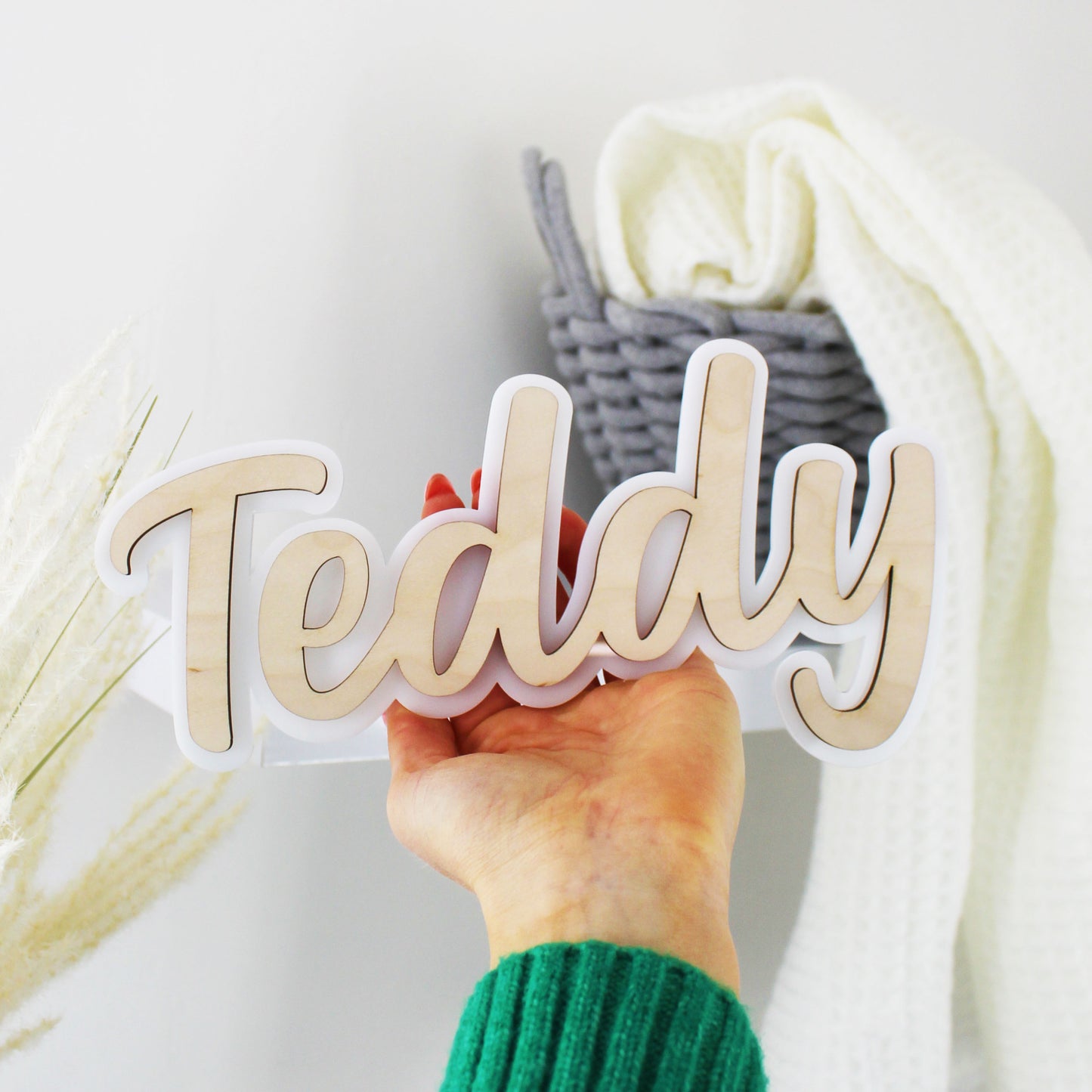 Personalised Layered Wooden Name Sign