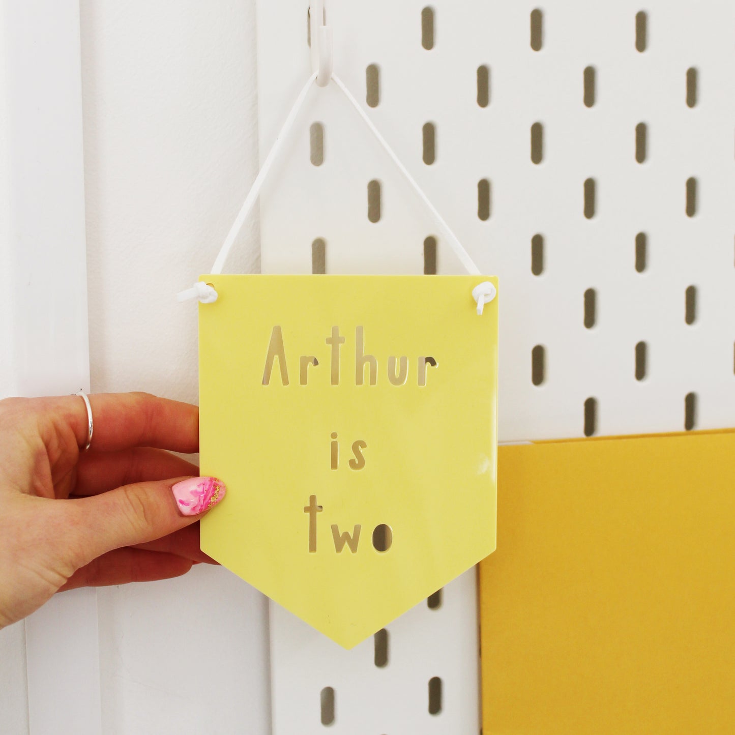 Personalised Birthday Mini Acrylic Flag