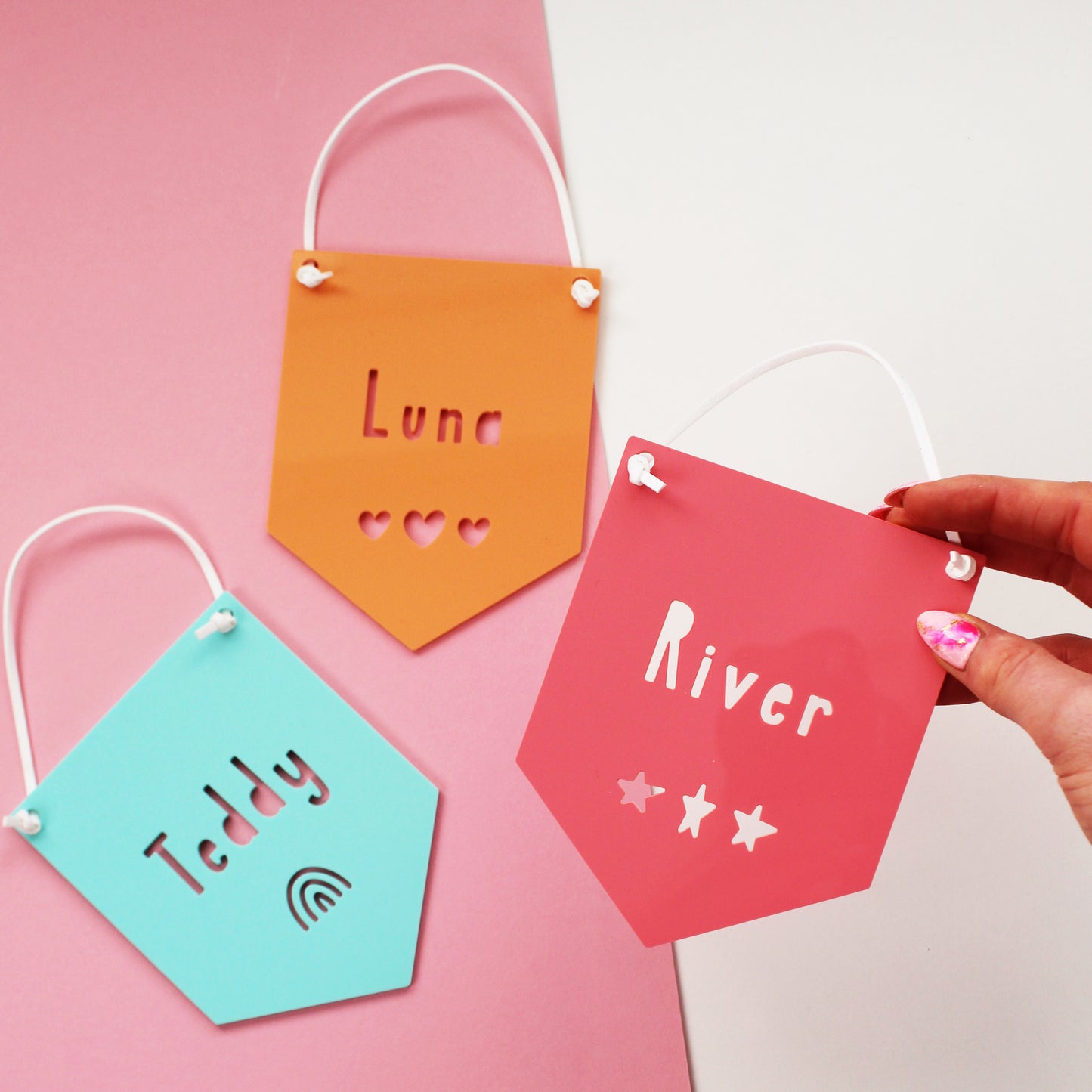 Personalised Name Mini Acrylic Flag