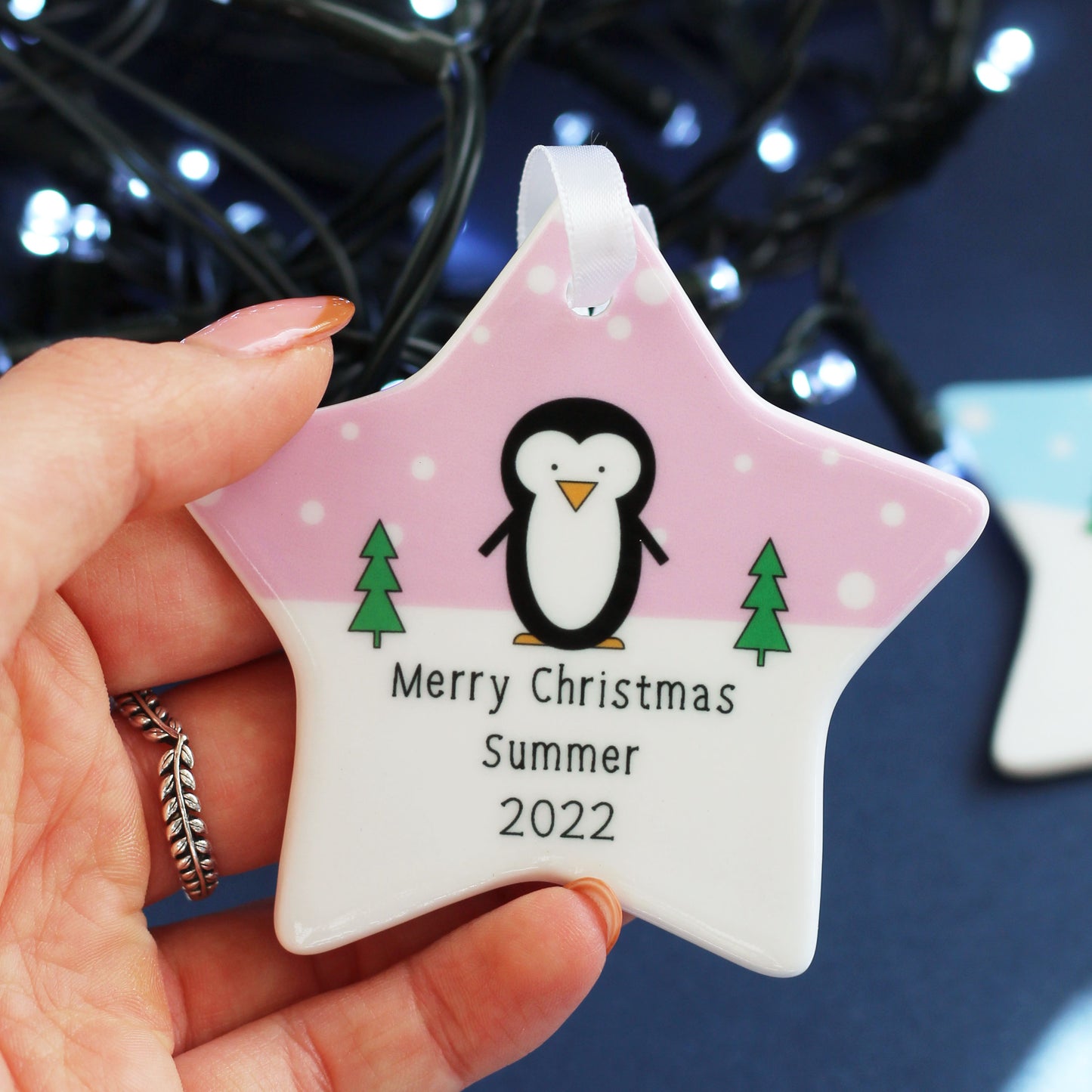 Santa and Friends Happy Christmas Star Decoration