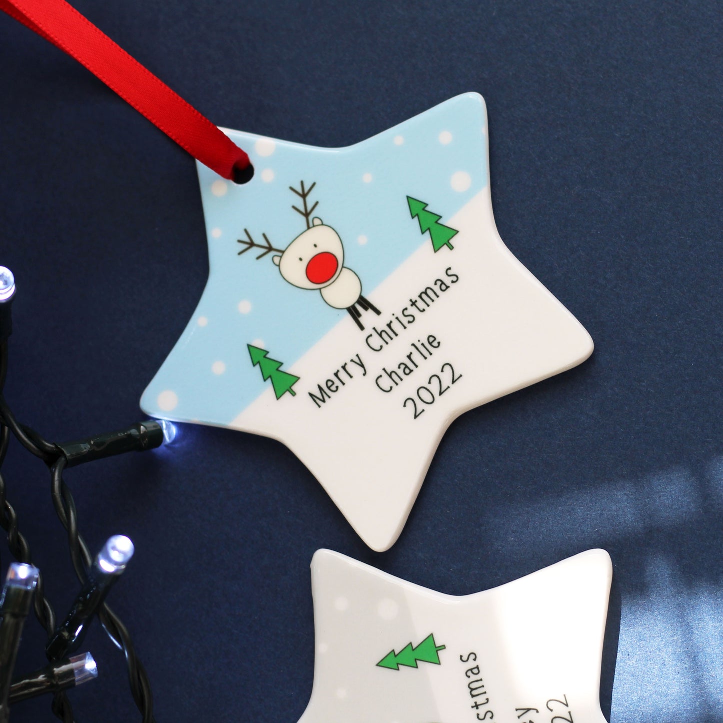Santa and Friends Happy Christmas Star Decoration