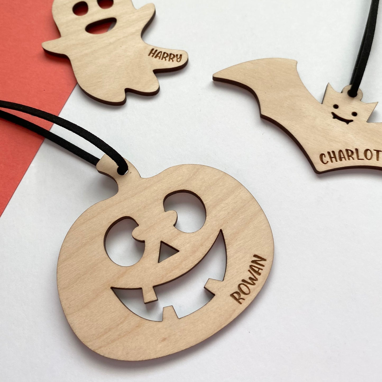 Personalised Wooden Halloween Decorations