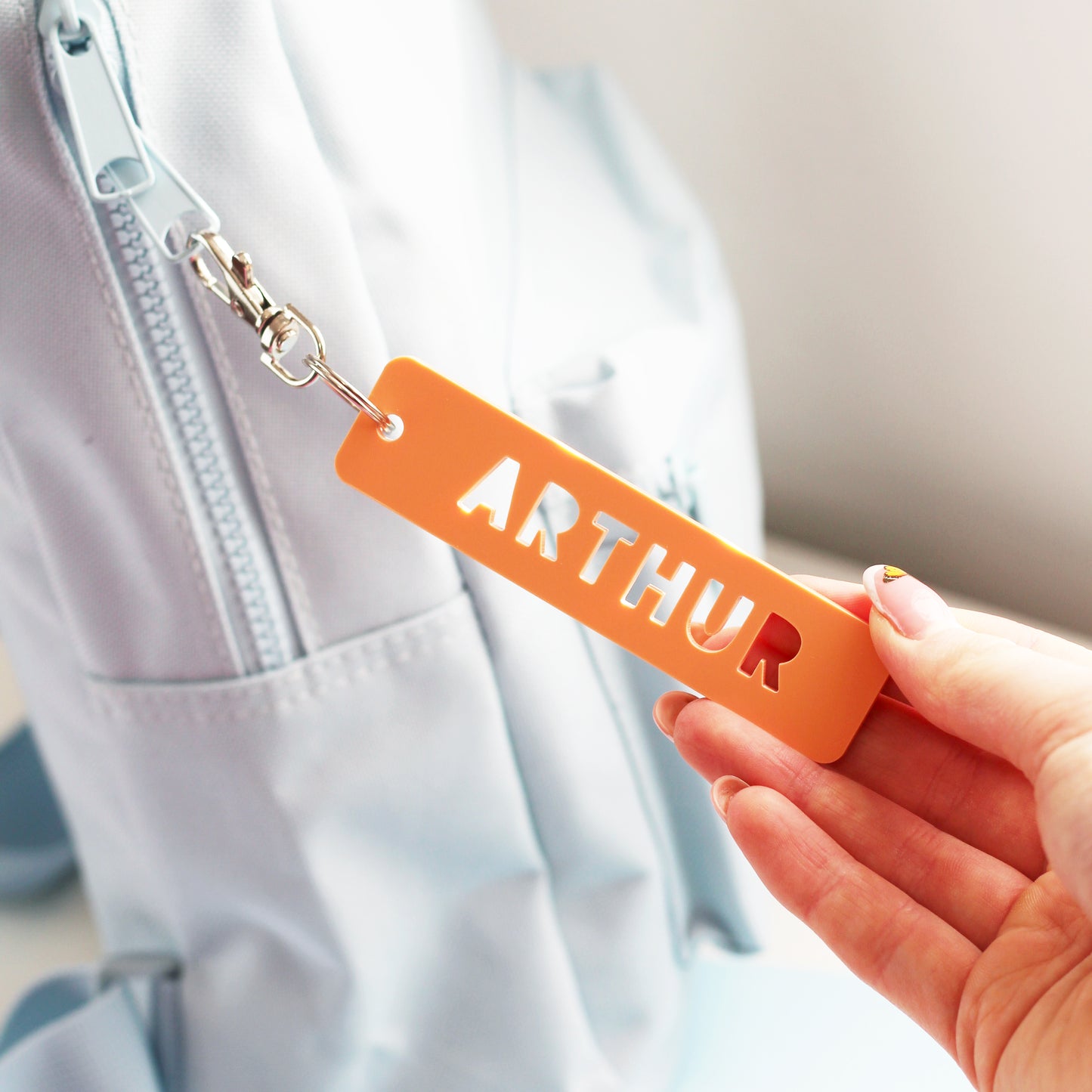 Pastel Acrylic Personalised Name Keyring