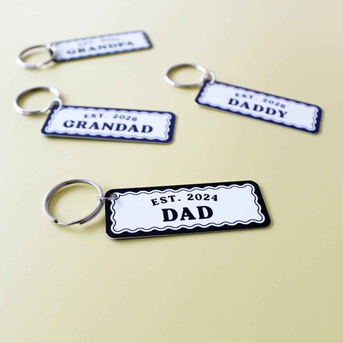 The Year You Became My Daddy Keyring