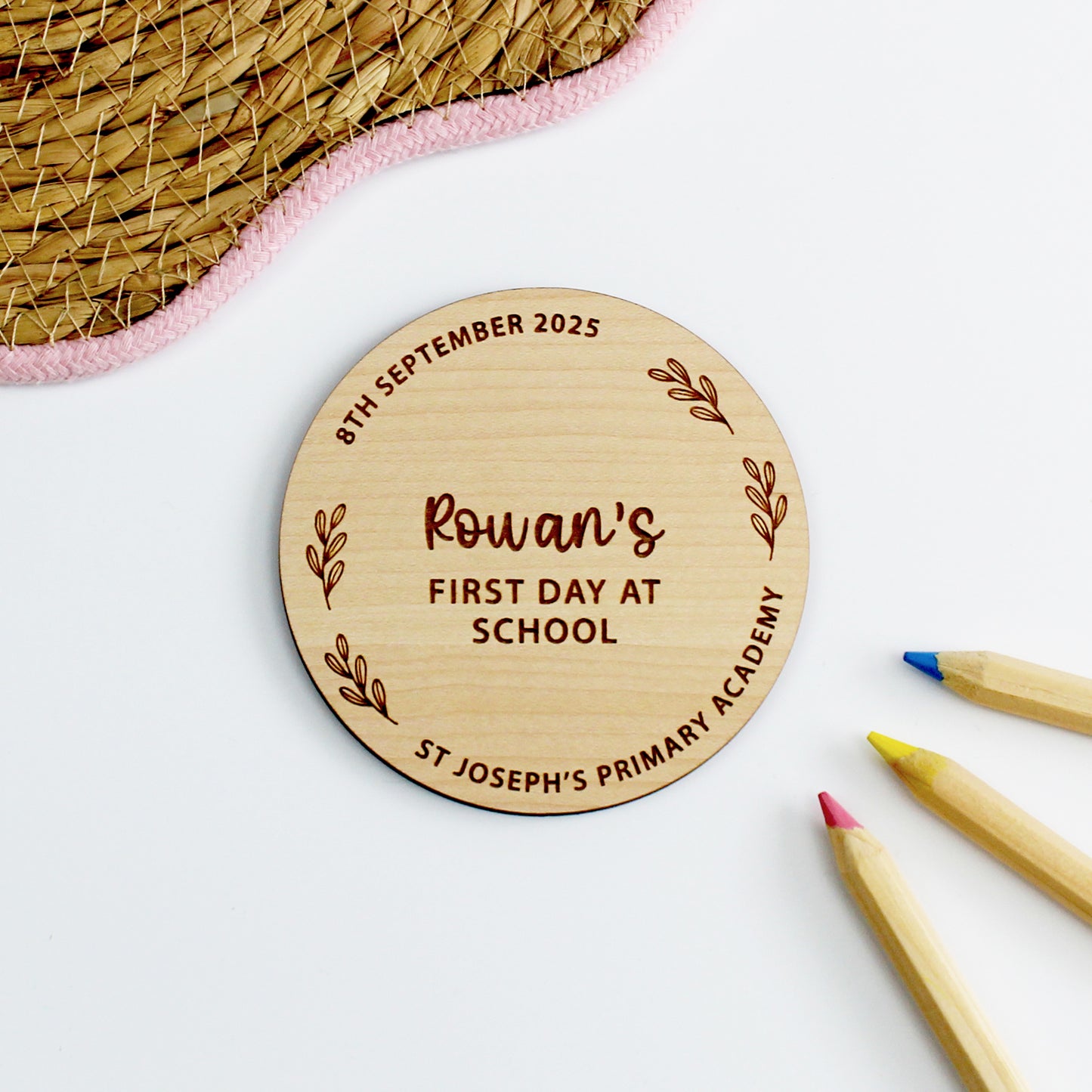 First Day At School Floral Keepsake Sign