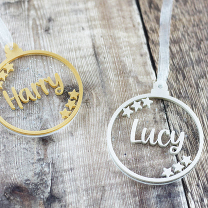 Personalised Glitter Bauble Christmas Decoration