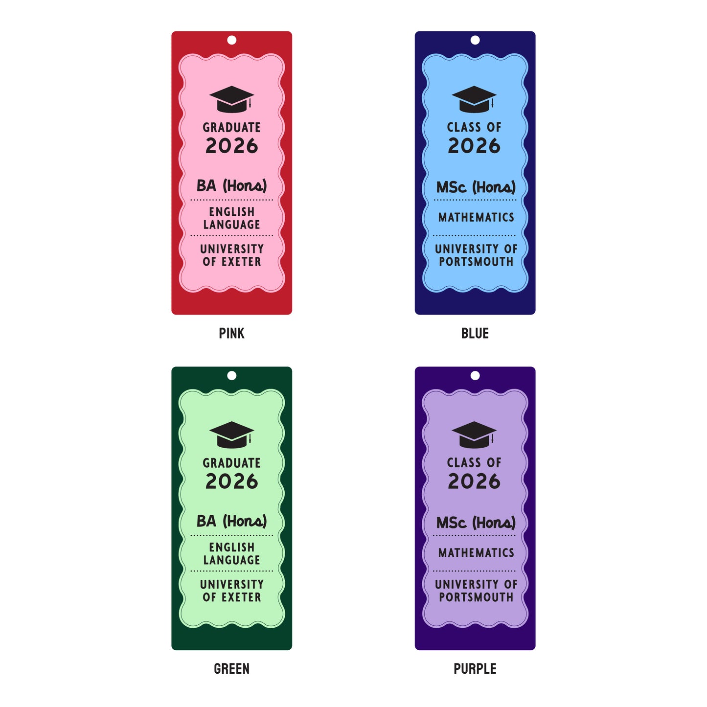 University Graduation Bookmark