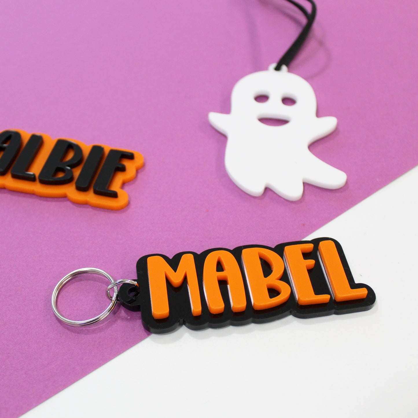 Halloween Themed Personalised Bag Tag