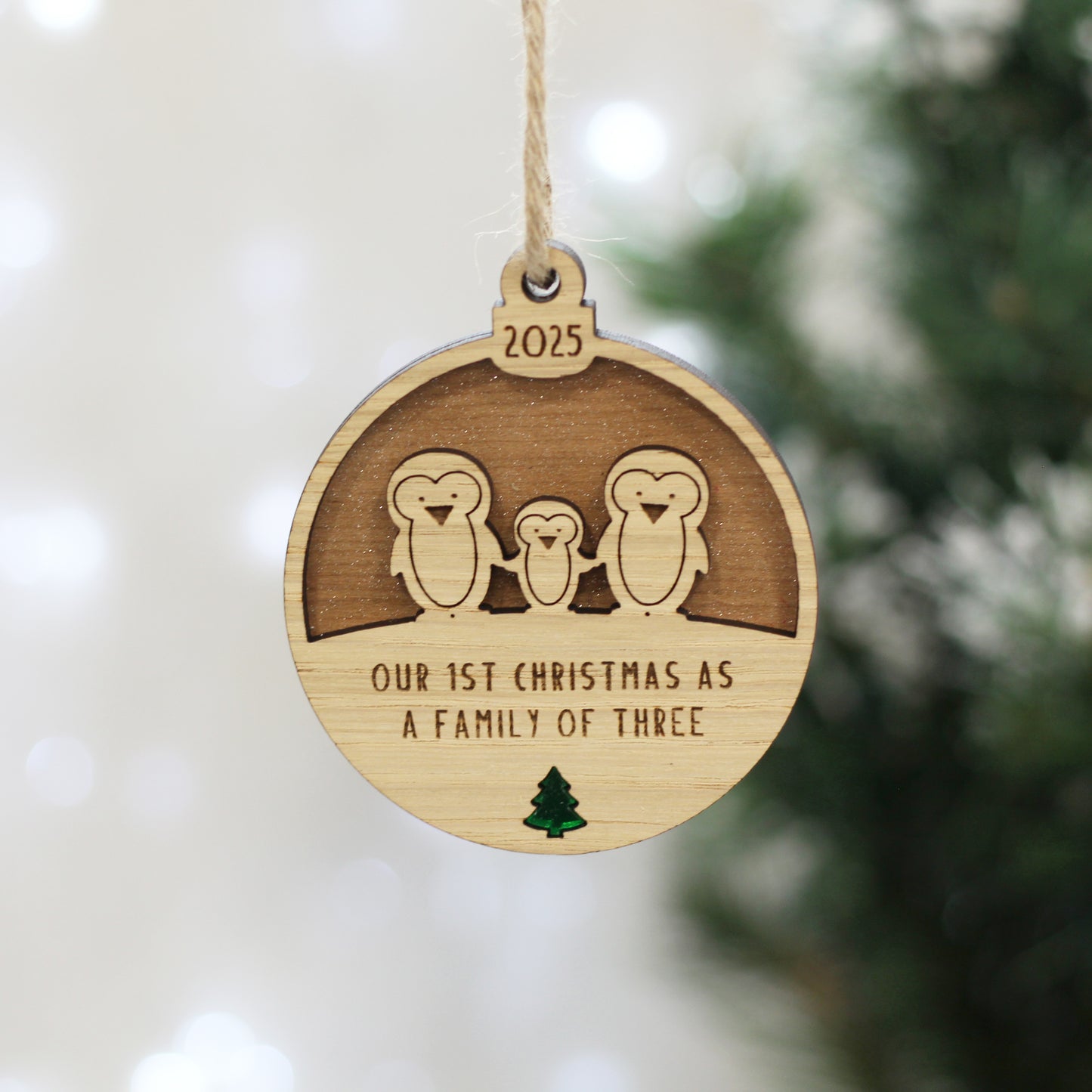 First Christmas As A Family Wooden Decoration