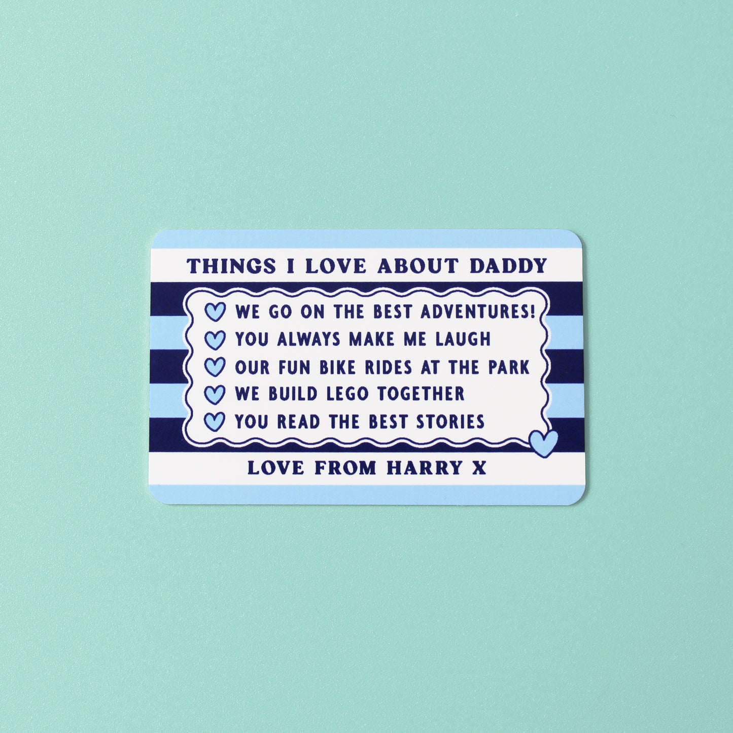 Things I Love About Dad Wallet Card