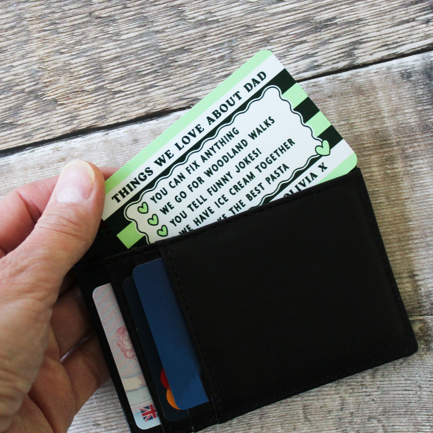 Things I Love About Dad Wallet Card