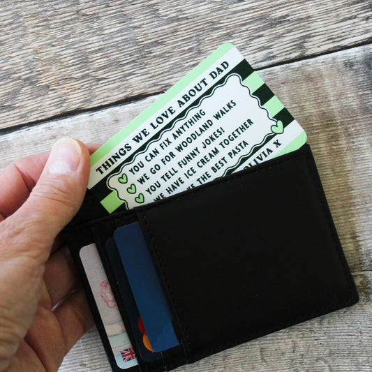 Things I Love About Dad Wallet Card