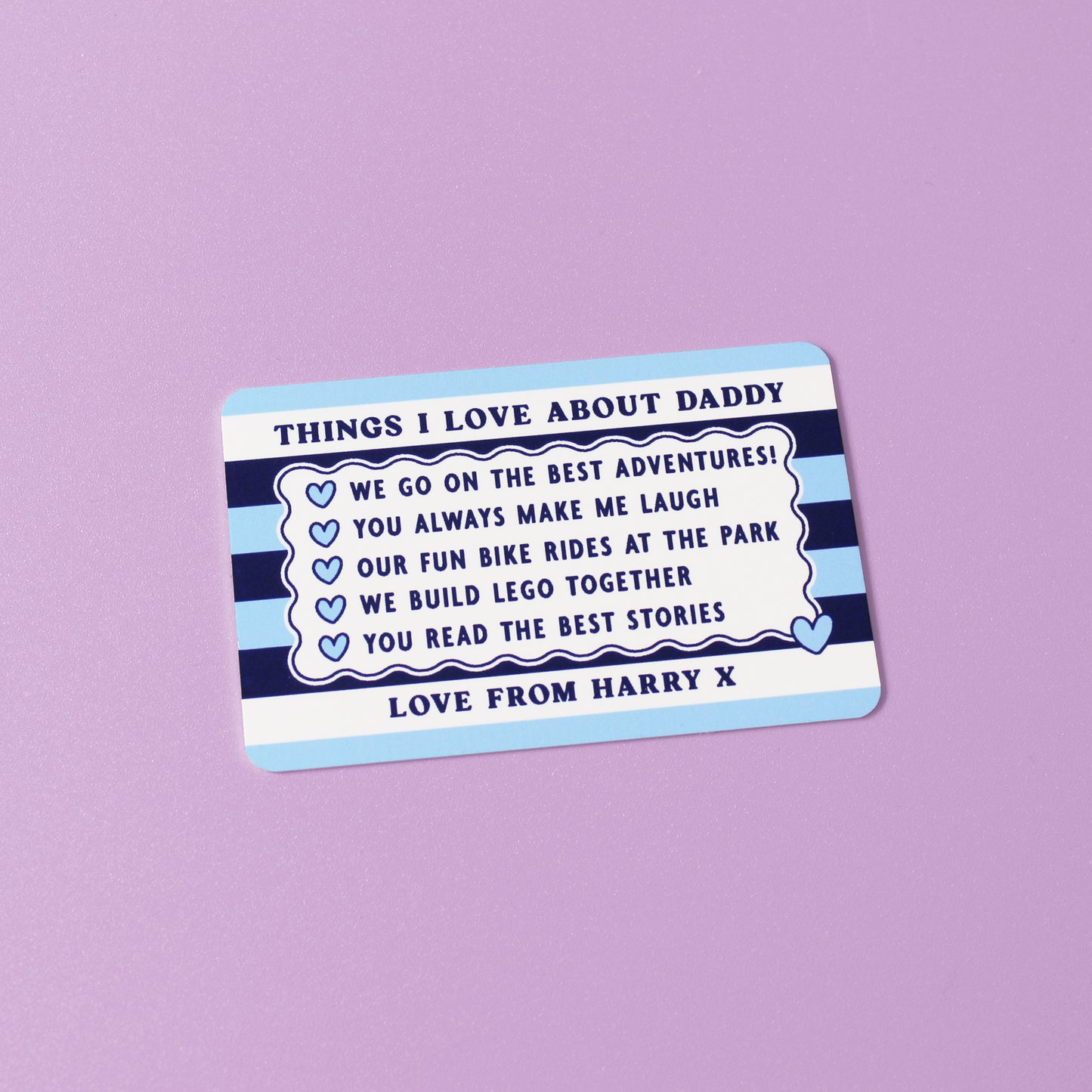 Things I Love About Dad Wallet Card