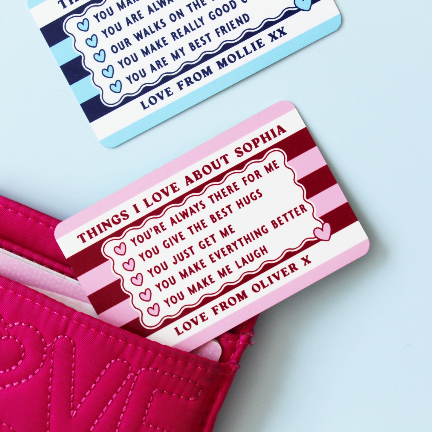 Things I Love About You Wallet Card