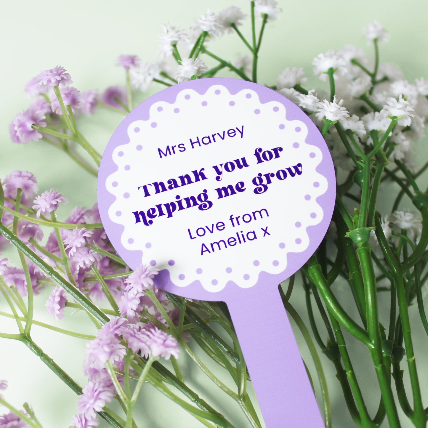 Thank You For Helping Me Grow Plant Marker