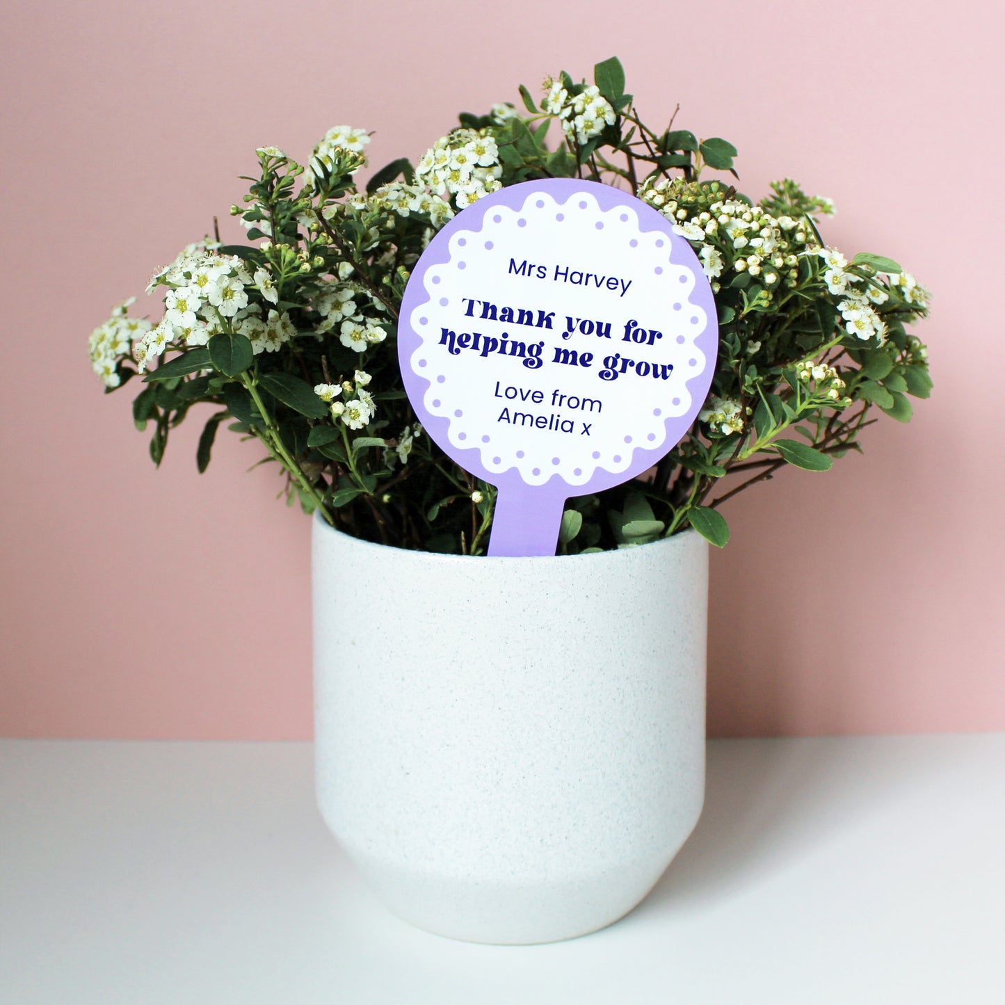 Thank You For Helping Me Grow Plant Marker